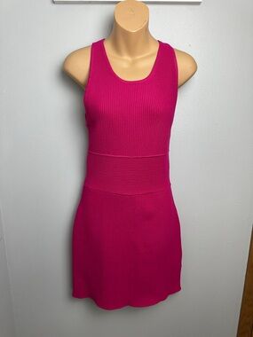 House of Harlow 1960 Barbiecore Sleeveless Ribbed Bodycon Mini Dress